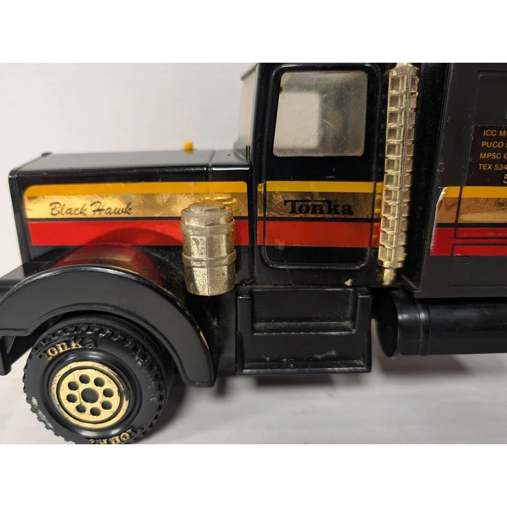 Vintage Tonka 1982 Clutch Poppers Road Boss Black Hawk Semi Truck, Used